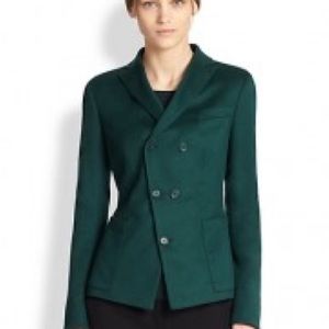 PRICE DROP! Akris Punto Asymmetrical Double Breasted Green Jacket